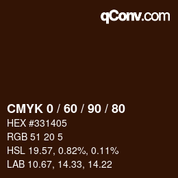 カラーコード: CMYK 0 / 60 / 90 / 80 | qconv.com