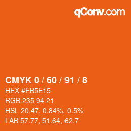 Color code: CMYK 0 / 60 / 91 / 8 | qconv.com