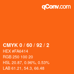 Color code: CMYK 0 / 60 / 92 / 2 | qconv.com