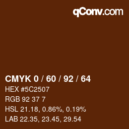 Color code: CMYK 0 / 60 / 92 / 64 | qconv.com