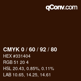 Color code: CMYK 0 / 60 / 92 / 80 | qconv.com