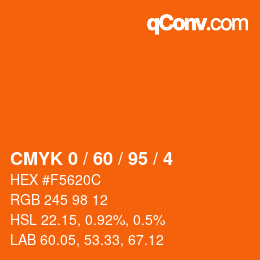 Color code: CMYK 0 / 60 / 95 / 4 | qconv.com