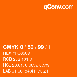 Color code: CMYK 0 / 60 / 99 / 1 | qconv.com
