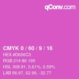 Color code: CMYK 0 / 60 / 9 / 16 | qconv.com