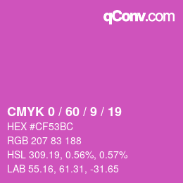 Color code: CMYK 0 / 60 / 9 / 19 | qconv.com