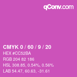 Color code: CMYK 0 / 60 / 9 / 20 | qconv.com