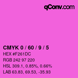 カラーコード: CMYK 0 / 60 / 9 / 5 | qconv.com
