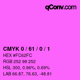 カラーコード: CMYK 0 / 61 / 0 / 1 | qconv.com