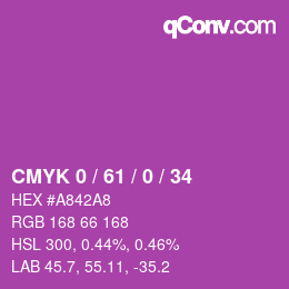 Código de color: CMYK 0 / 61 / 0 / 34 | qconv.com
