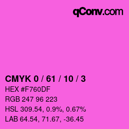 Color code: CMYK 0 / 61 / 10 / 3 | qconv.com