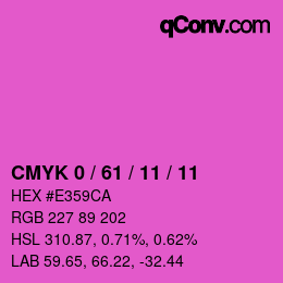 Color code: CMYK 0 / 61 / 11 / 11 | qconv.com