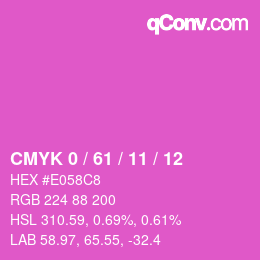 Color code: CMYK 0 / 61 / 11 / 12 | qconv.com