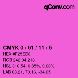 Color code: CMYK 0 / 61 / 11 / 5 | qconv.com