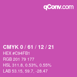 Color code: CMYK 0 / 61 / 12 / 21 | qconv.com