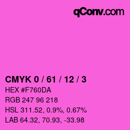 Color code: CMYK 0 / 61 / 12 / 3 | qconv.com