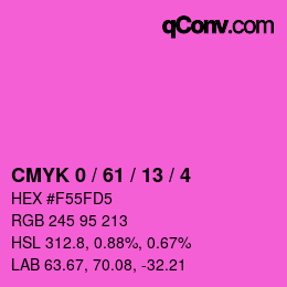 Color code: CMYK 0 / 61 / 13 / 4 | qconv.com