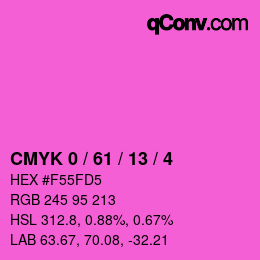 Color code: CMYK 0 / 61 / 13 / 4 | qconv.com