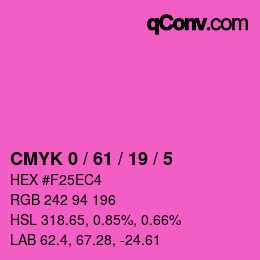 Color code: CMYK 0 / 61 / 19 / 5 | qconv.com