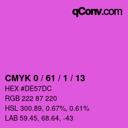 颜色代码: CMYK 0 / 61 / 1 / 13 | qconv.com