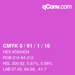 颜色代码: CMYK 0 / 61 / 1 / 16 | qconv.com