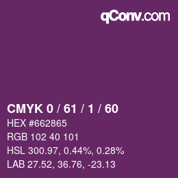 カラーコード: CMYK 0 / 61 / 1 / 60 | qconv.com