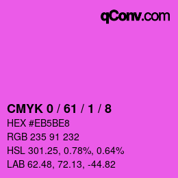 Farbcode: CMYK 0 / 61 / 1 / 8 | qconv.com