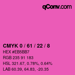 Color code: CMYK 0 / 61 / 22 / 8 | qconv.com