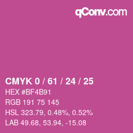 Color code: CMYK 0 / 61 / 24 / 25 | qconv.com