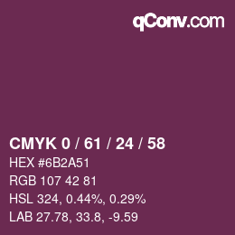 Color code: CMYK 0 / 61 / 24 / 58 | qconv.com