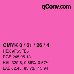 颜色代码: CMYK 0 / 61 / 26 / 4 | qconv.com