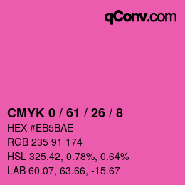 Farbcode: CMYK 0 / 61 / 26 / 8 | qconv.com