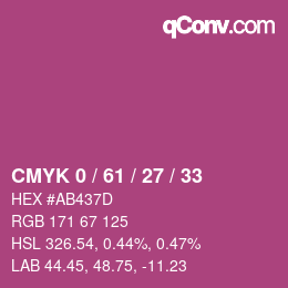 Color code: CMYK 0 / 61 / 27 / 33 | qconv.com