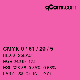 Color code: CMYK 0 / 61 / 29 / 5 | qconv.com