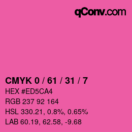 Color code: CMYK 0 / 61 / 31 / 7 | qconv.com