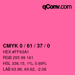 カラーコード: CMYK 0 / 61 / 37 / 0 | qconv.com