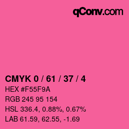颜色代码: CMYK 0 / 61 / 37 / 4 | qconv.com