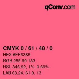 Color code: CMYK 0 / 61 / 48 / 0 | qconv.com