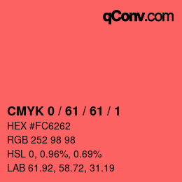 Color code: CMYK 0 / 61 / 61 / 1 | qconv.com