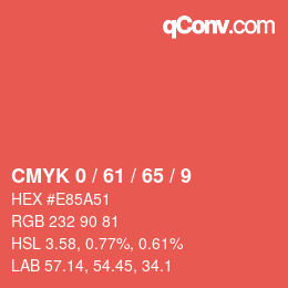 Color code: CMYK 0 / 61 / 65 / 9 | qconv.com