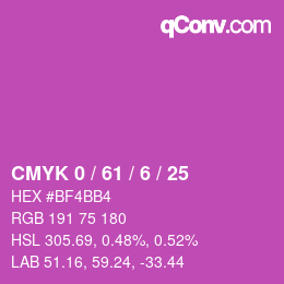 Color code: CMYK 0 / 61 / 6 / 25 | qconv.com