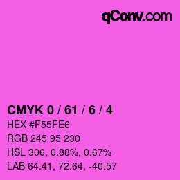 Color code: CMYK 0 / 61 / 6 / 4 | qconv.com