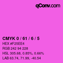 Farbcode: CMYK 0 / 61 / 6 / 5 | qconv.com