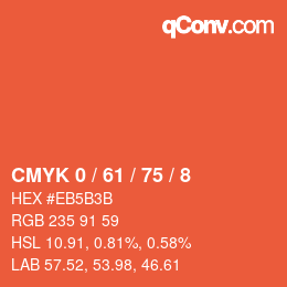 Color code: CMYK 0 / 61 / 75 / 8 | qconv.com