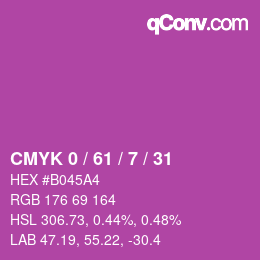 Color code: CMYK 0 / 61 / 7 / 31 | qconv.com