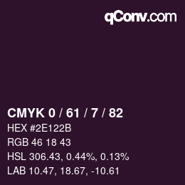 Color code: CMYK 0 / 61 / 7 / 82 | qconv.com