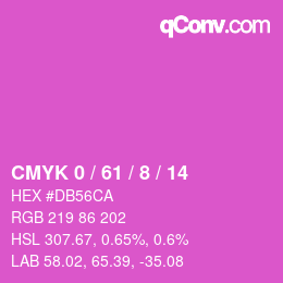 カラーコード: CMYK 0 / 61 / 8 / 14 | qconv.com