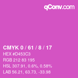 Color code: CMYK 0 / 61 / 8 / 17 | qconv.com
