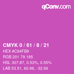 Color code: CMYK 0 / 61 / 8 / 21 | qconv.com
