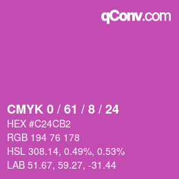 Color code: CMYK 0 / 61 / 8 / 24 | qconv.com