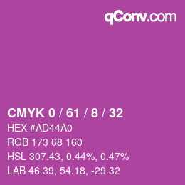 Color code: CMYK 0 / 61 / 8 / 32 | qconv.com